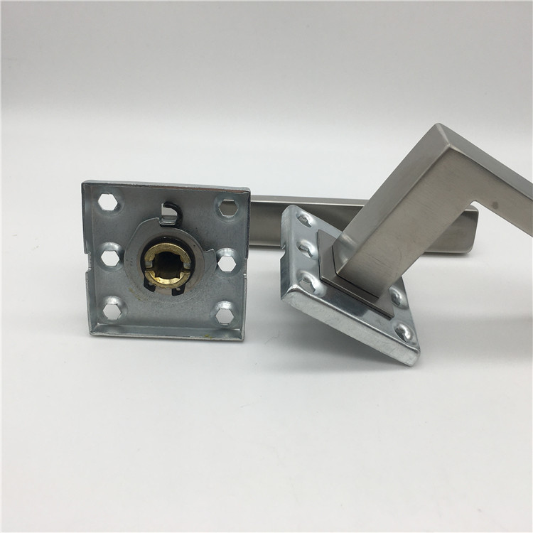 Modern Satin Stainless Steel Door Hardware Hollow Tube Interior Square
