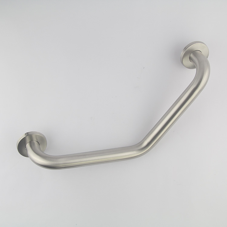 CRL Chrome 20" 135 Degree Grab Bar With Wire Basket 