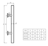 Stainless Steel Single H Type Classic Commercial Antique Wooden Glass Door Handle
