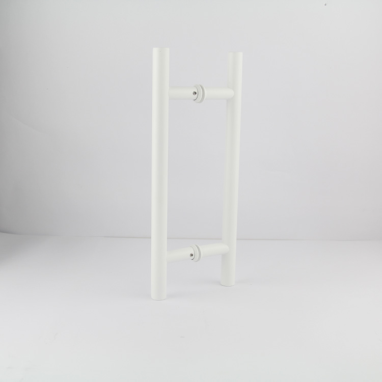 White Stainless Steel T-bar H Type Glass Door Pull Handles