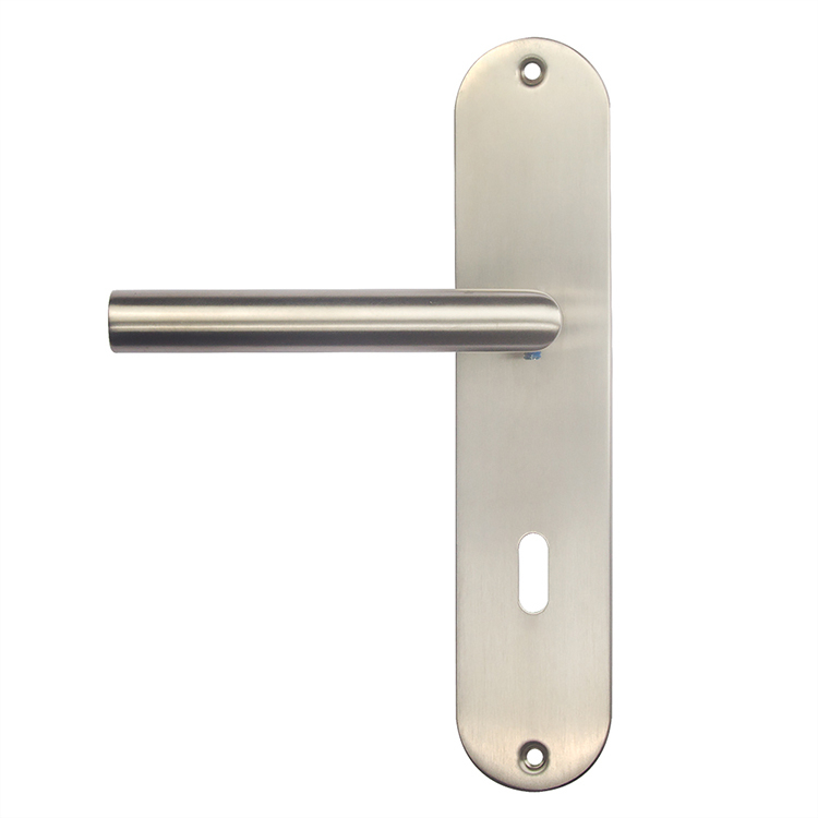 Modern Stainless Steel Interior Hollow Long Plate Door Lever Handle