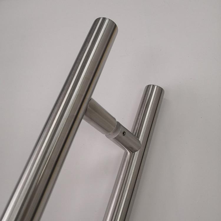 H Shape Hollow SSS Stainless Steel Modern Tube Glass Door Pull Handle