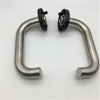Plastic Base Internal Door 304 Stainless Steel Tube Lever Type Door Handles 