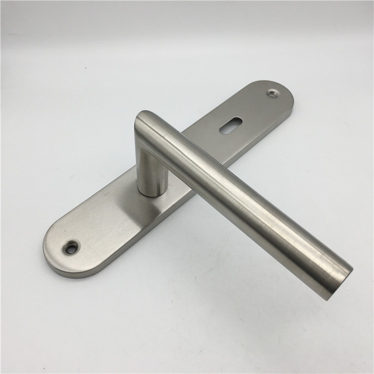 Modern Stainless Steel Interior Hollow Long Plate Door Lever Handle