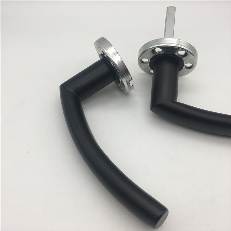 New Arrival Stainless Steel Hollow Black Interior Lever Door Handle