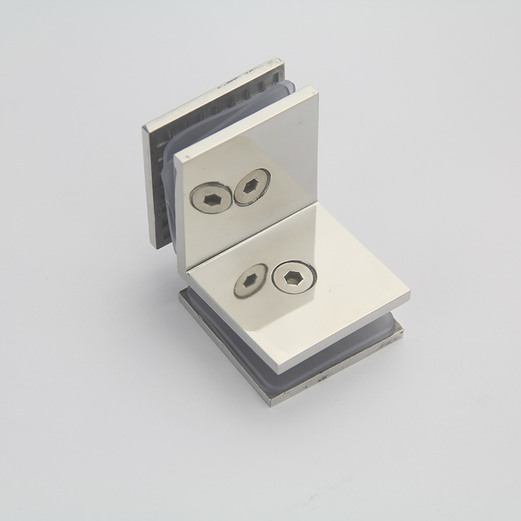 Bevel Edge Glass Wall Clamp For Shower Glass Door