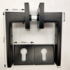 Modern Simple Design Zinc Alloy Cast Black Square Lever Door Handle Interio